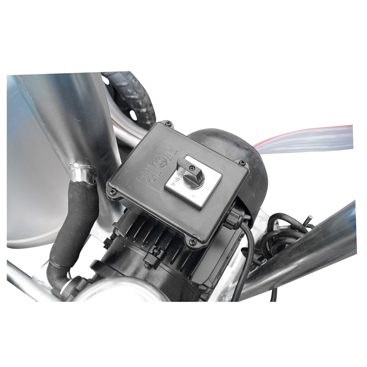 Aparat de muls vaci cu grup colector 160cc, sasiu galvanizat, bidon aluminiu 30L, 1 post, pahar inox Breckner Germany - imagine 9