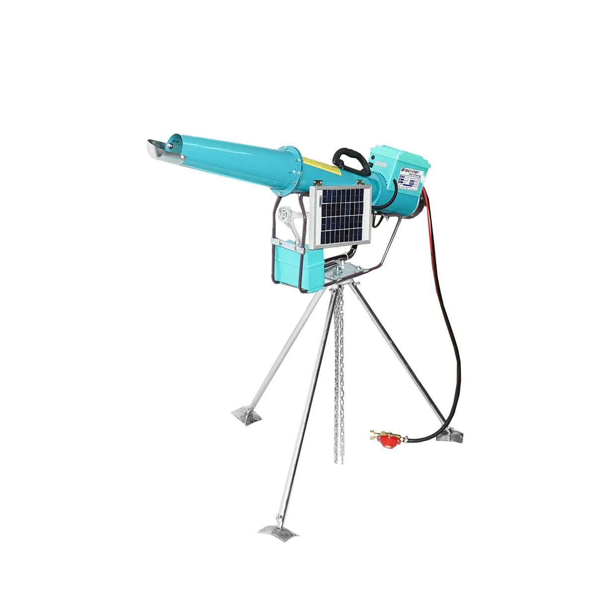 Tun electric pe baterie cu incarcare la panou solar, explozie pe gaz pentru speriat pasari Breckner Germany - imagine 7