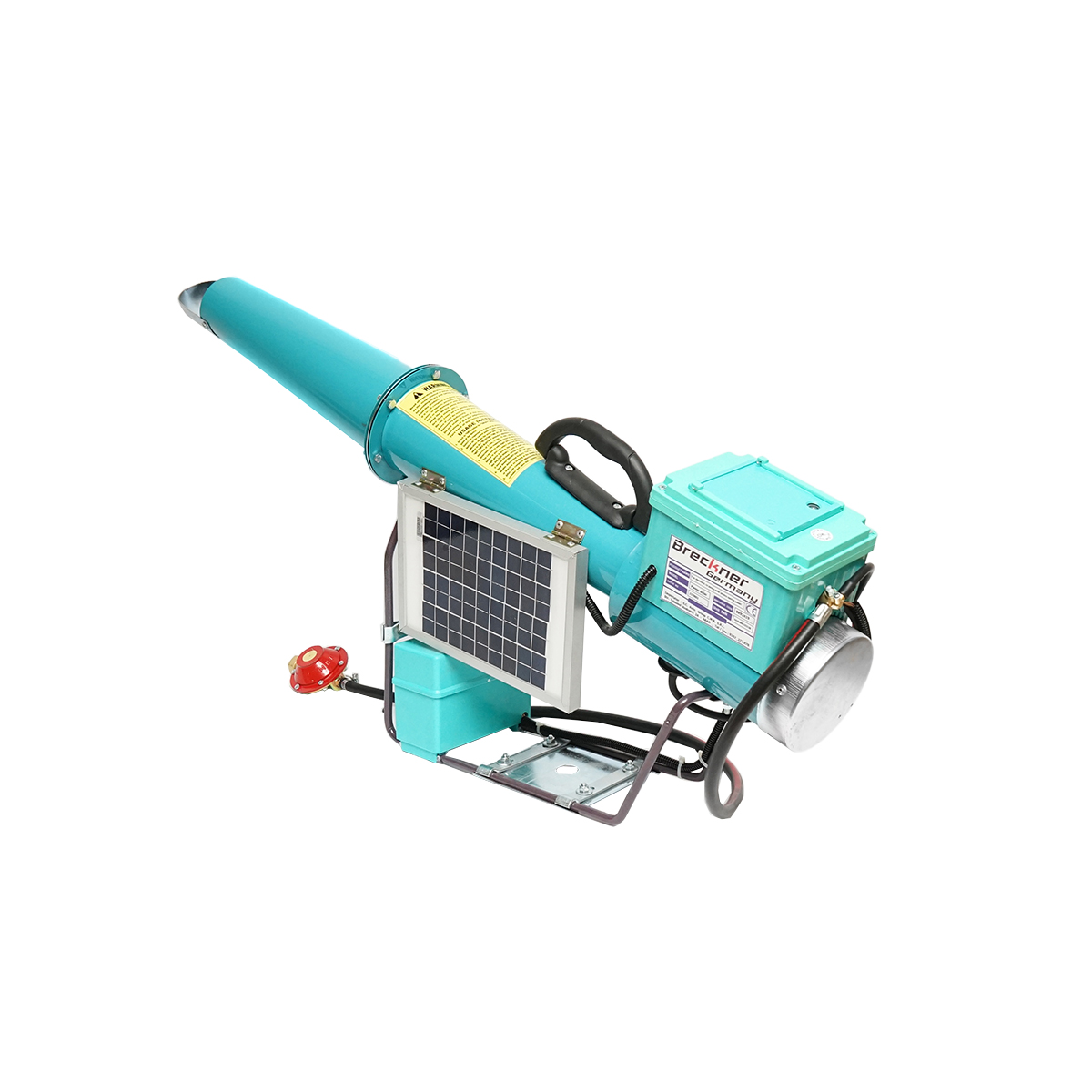 Tun electric pe baterie cu incarcare la panou solar, explozie pe gaz pentru speriat pasari Breckner Germany - imagine 6