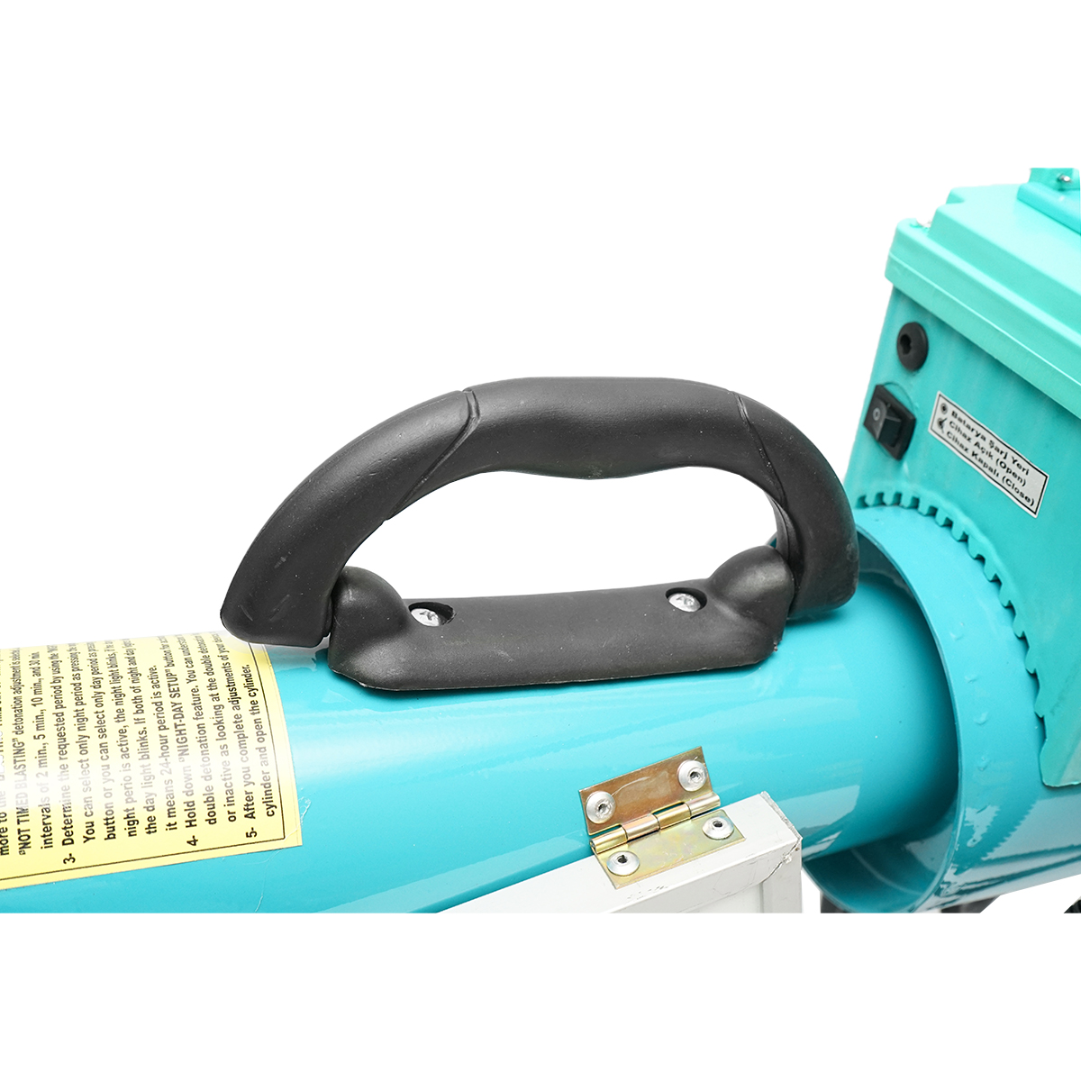 Tun electric pe baterie cu incarcare la panou solar, explozie pe gaz pentru speriat pasari Breckner Germany - imagine 11