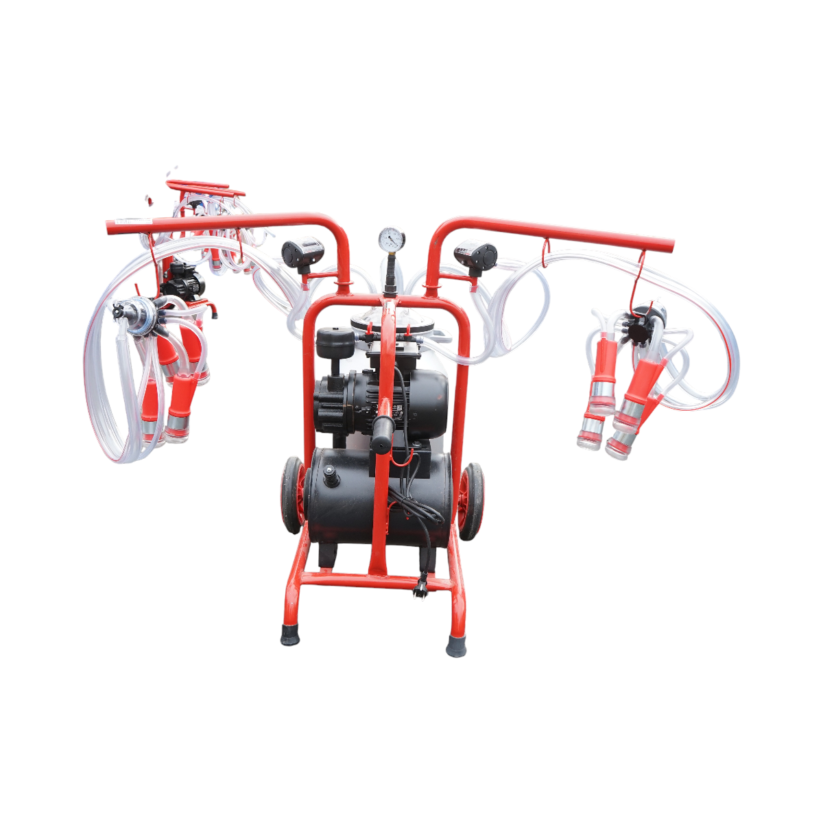 Aparat de muls vaci cu 2 posturi, bidon aluminiu 40L, rezervor vid si pompa uscata Breckner Germany - imagine 3