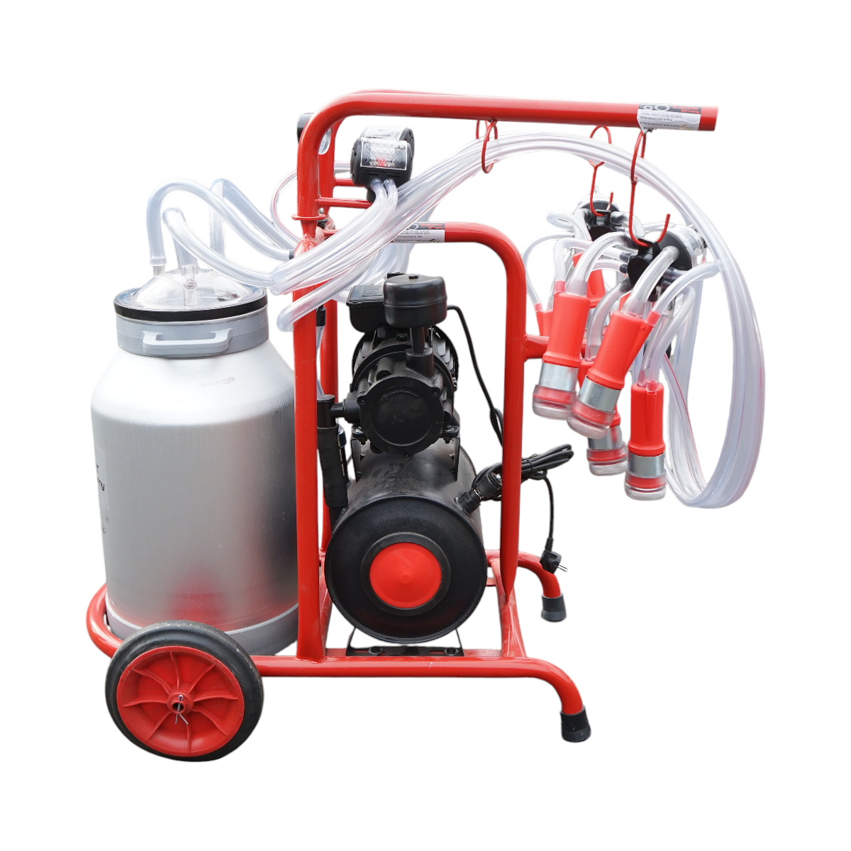 Aparat de muls vaci cu 2 posturi, bidon aluminiu 40L, rezervor vid si pompa uscata Breckner Germany - imagine 4