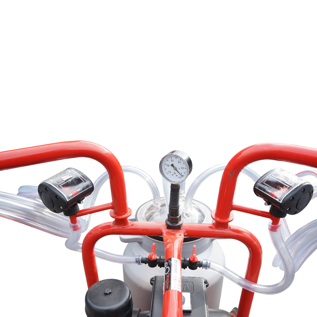 Aparat de muls vaci cu 2 posturi, bidon aluminiu 40L, rezervor vid si pompa uscata Breckner Germany - imagine 6