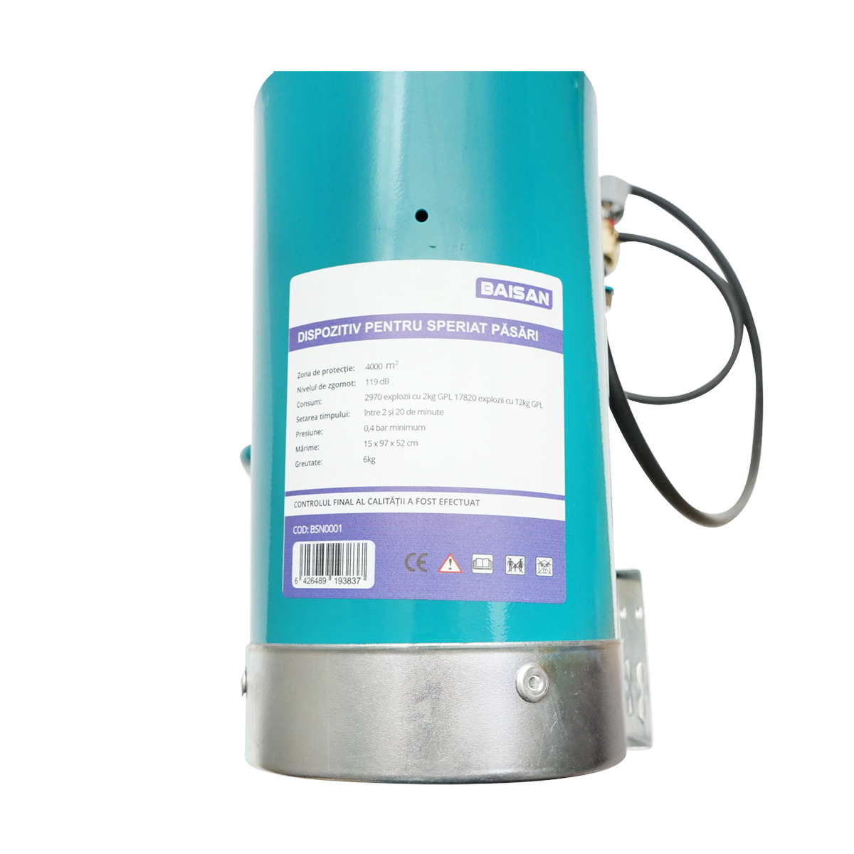 Tun mecanic cu explozie pe gaz pentru speriat pasari Baisan - imagine 7