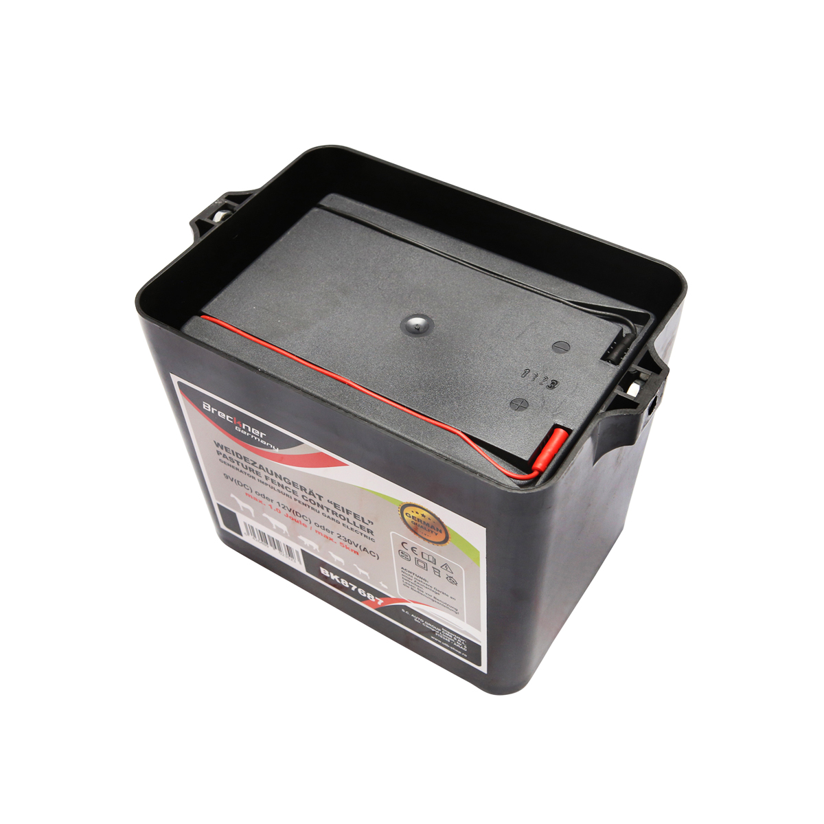 Aparat generator impulsuri 9-12/220V 1 Joule 5 km cu baterie uscata 9V/90Ah Breckner Germany - imagine 3