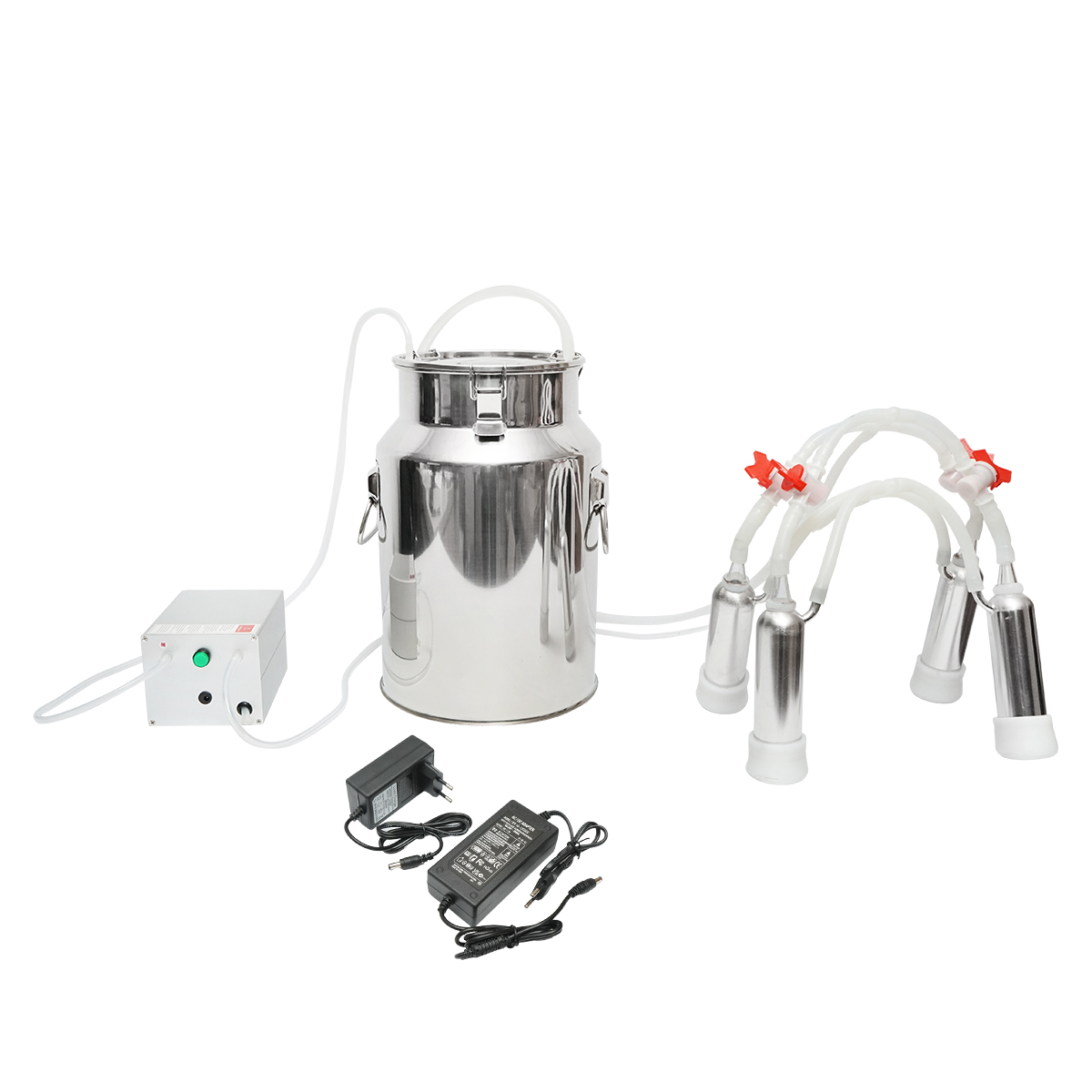 Aparat de muls portabil cu 1 post pentru vaci bidon inox 18L