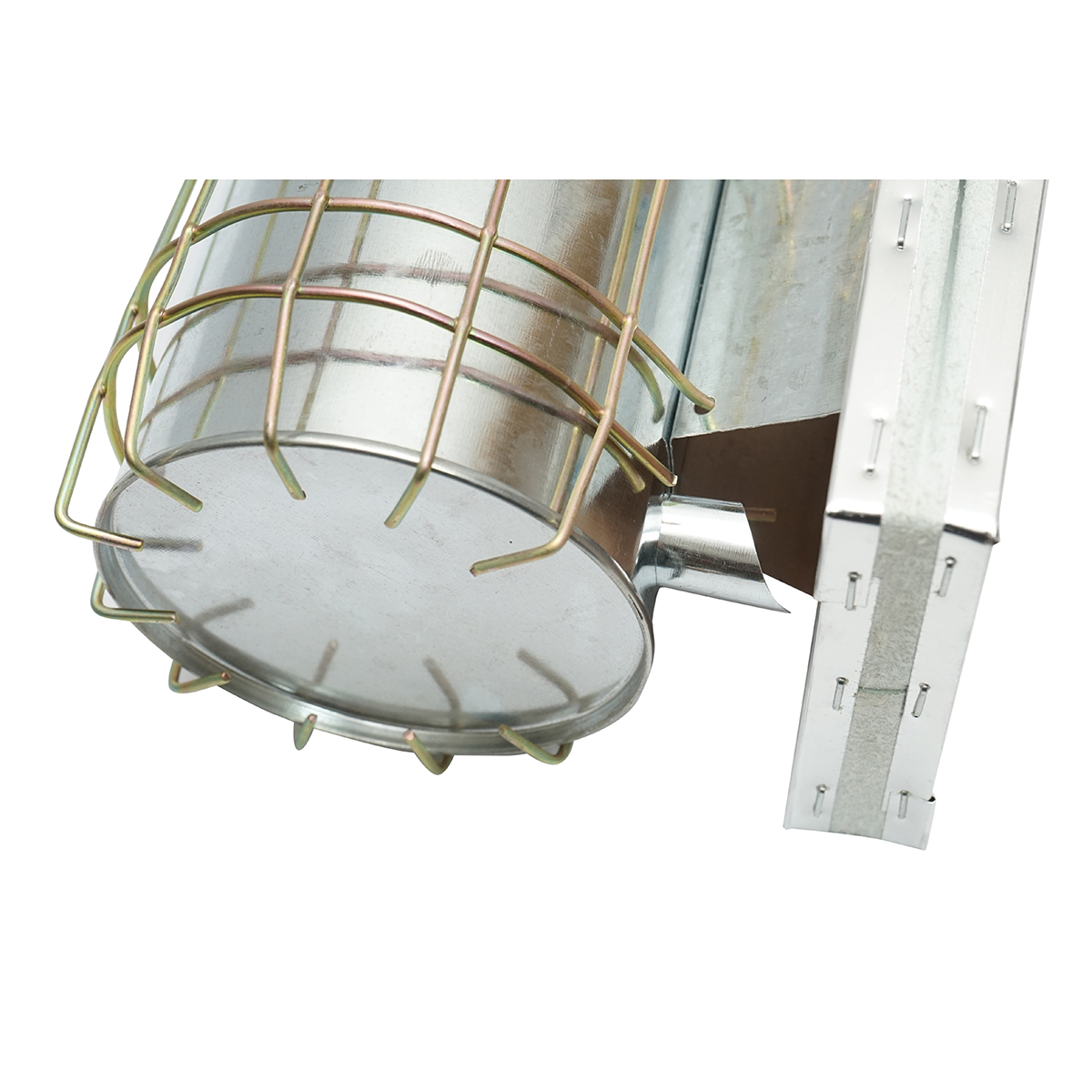 Afumator albine din otel galvanizat cu cilindru scut termic si burduf din piele 230mm - imagine 6