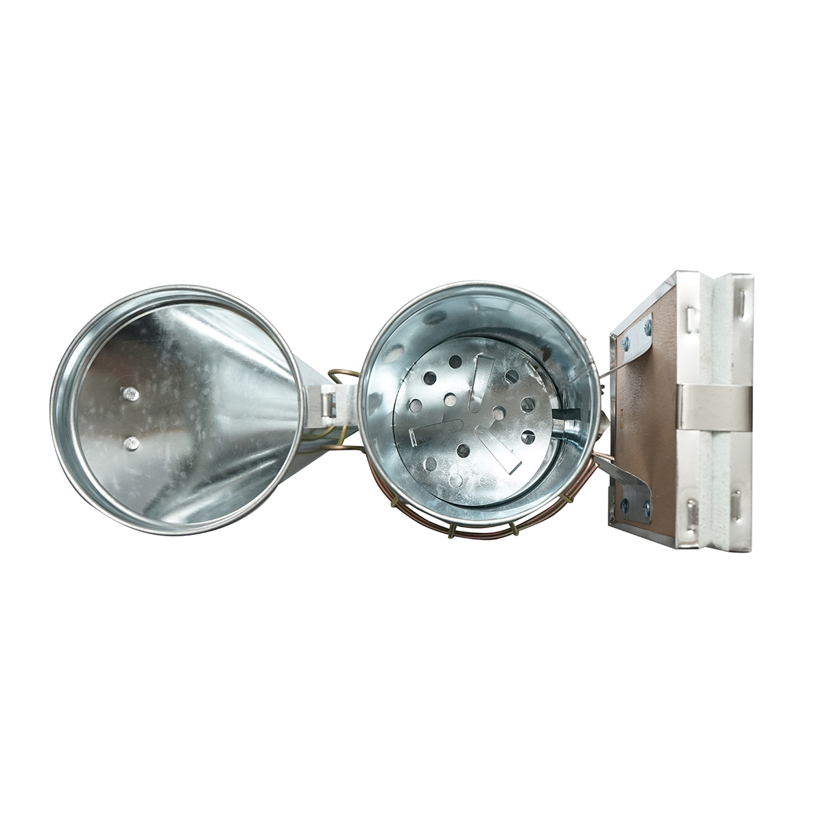 Afumator albine din otel galvanizat cu cilindru scut termic si burduf din piele 190mm - imagine 4