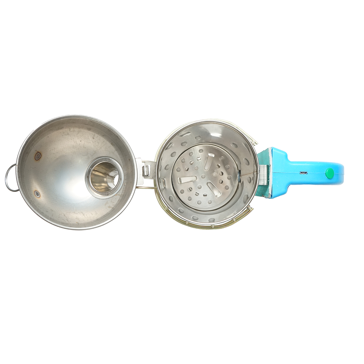 Afumator albine electric din inox cu cilindru scut termic, incarcare USB 190mm - imagine 4