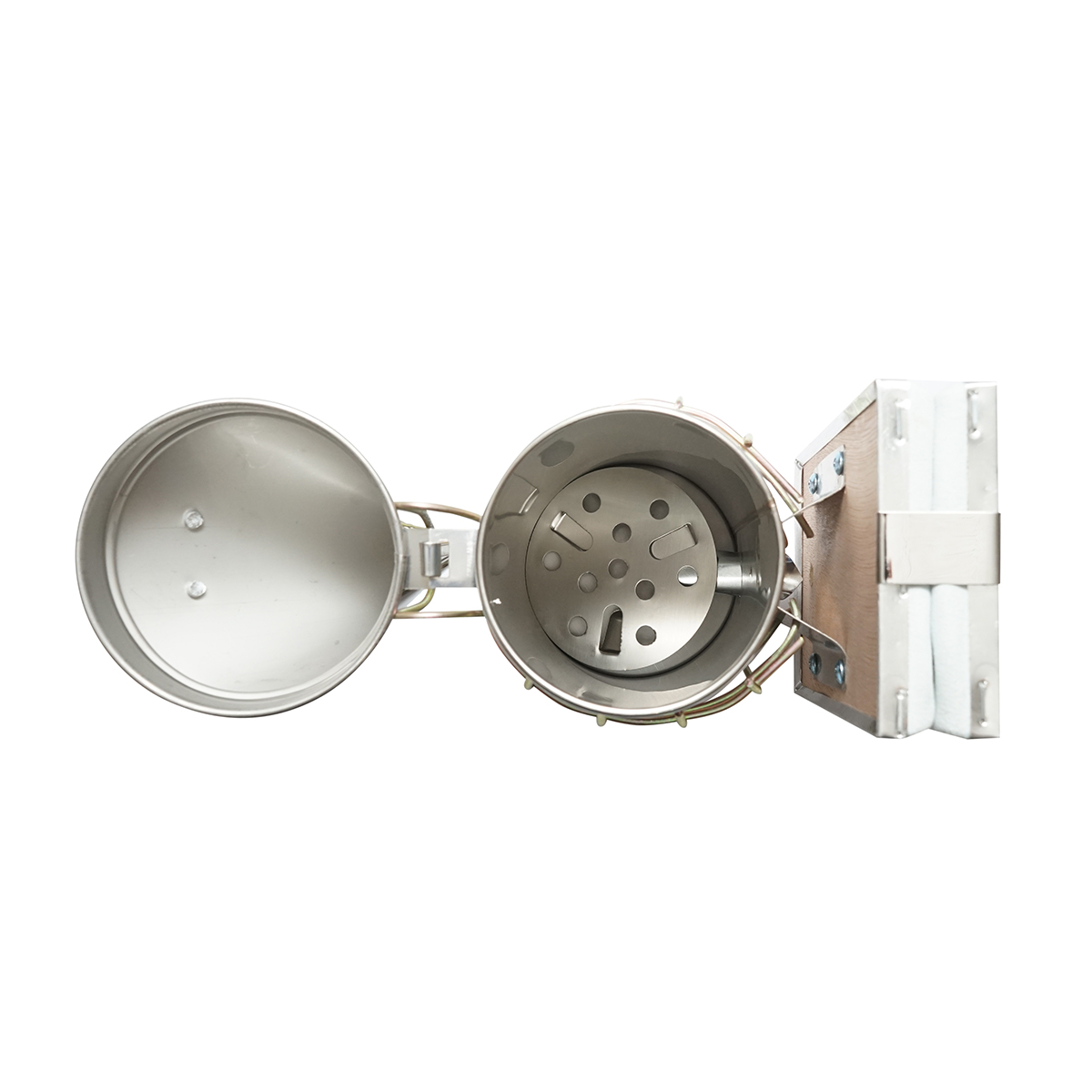 Afumator albine din inox cu cilindru scut termic si burduf din piele 160mm - imagine 4