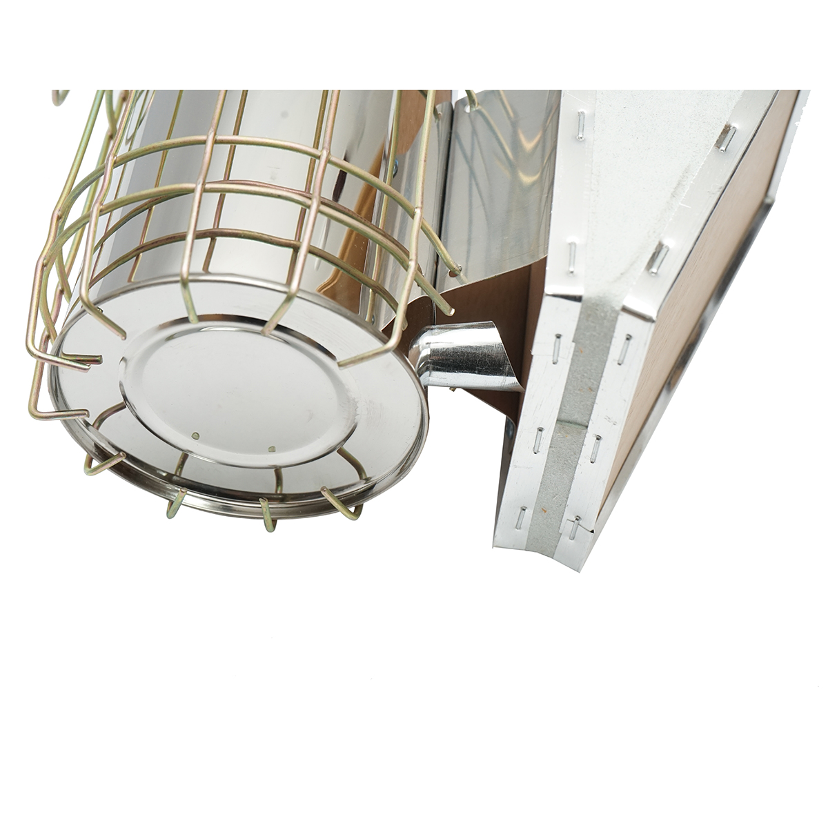 Afumator albine din inox cu cilindru scut termic si burduf din piele 190mm - imagine 6