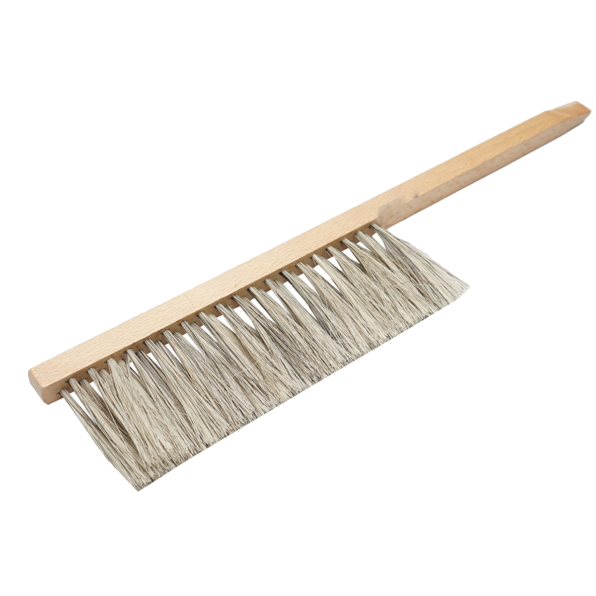 Perie apicola rand simplu din coada de cal cu maner din lemn - imagine 2