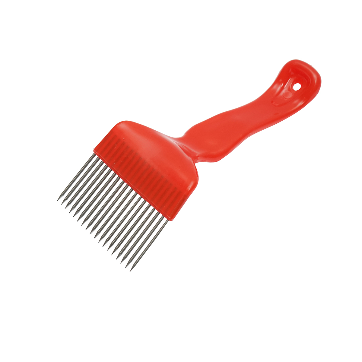 Furculita apicola pentru descapacit cu dinti drepti din inox cu maner plastic 210mm - imagine 2