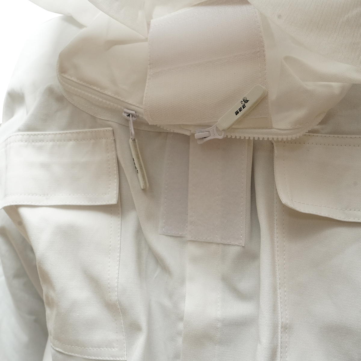 Bluza apicola alba cu masca de protectie marimea L - imagine 7