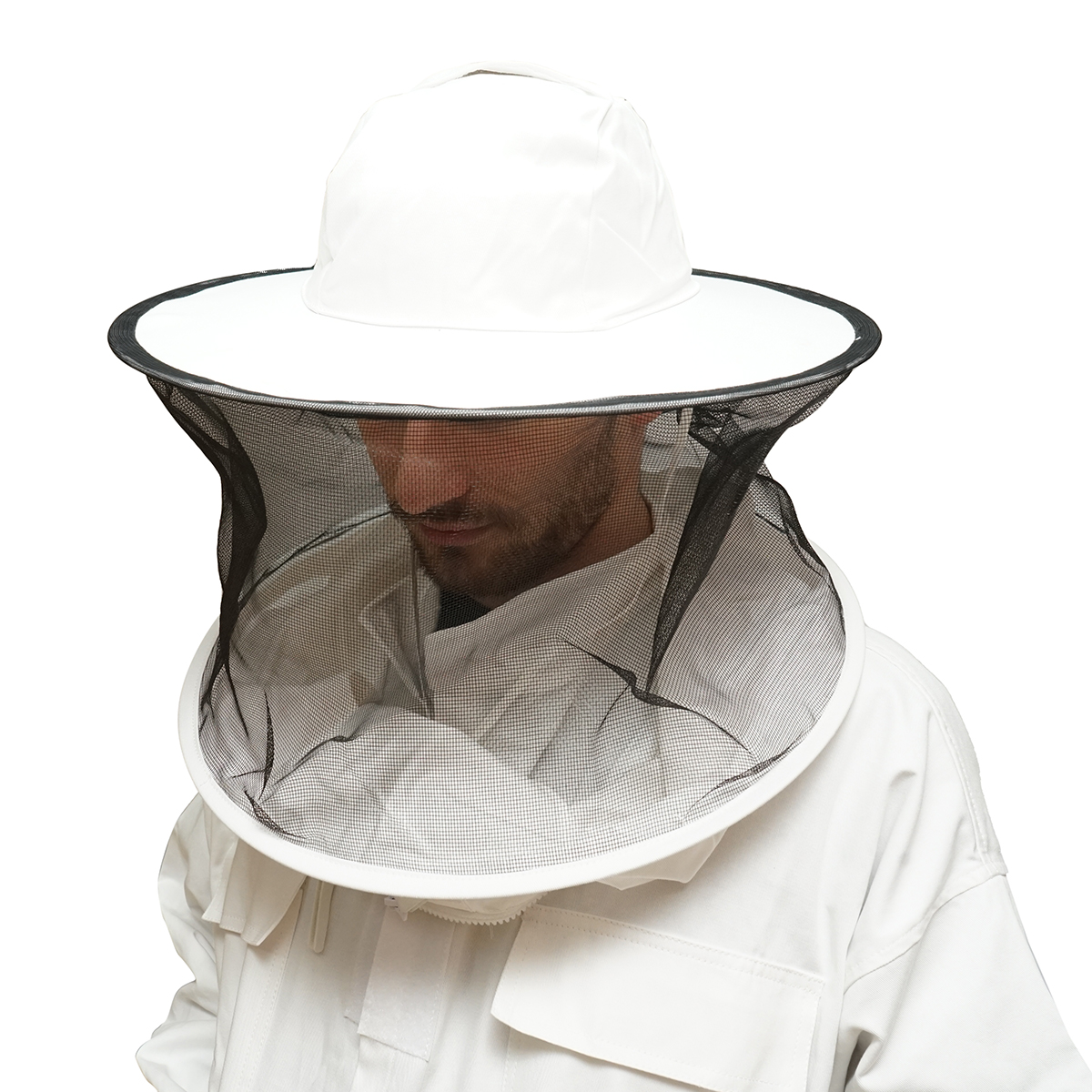 Bluza apicola alba cu masca de protectie marimea XL - imagine 5