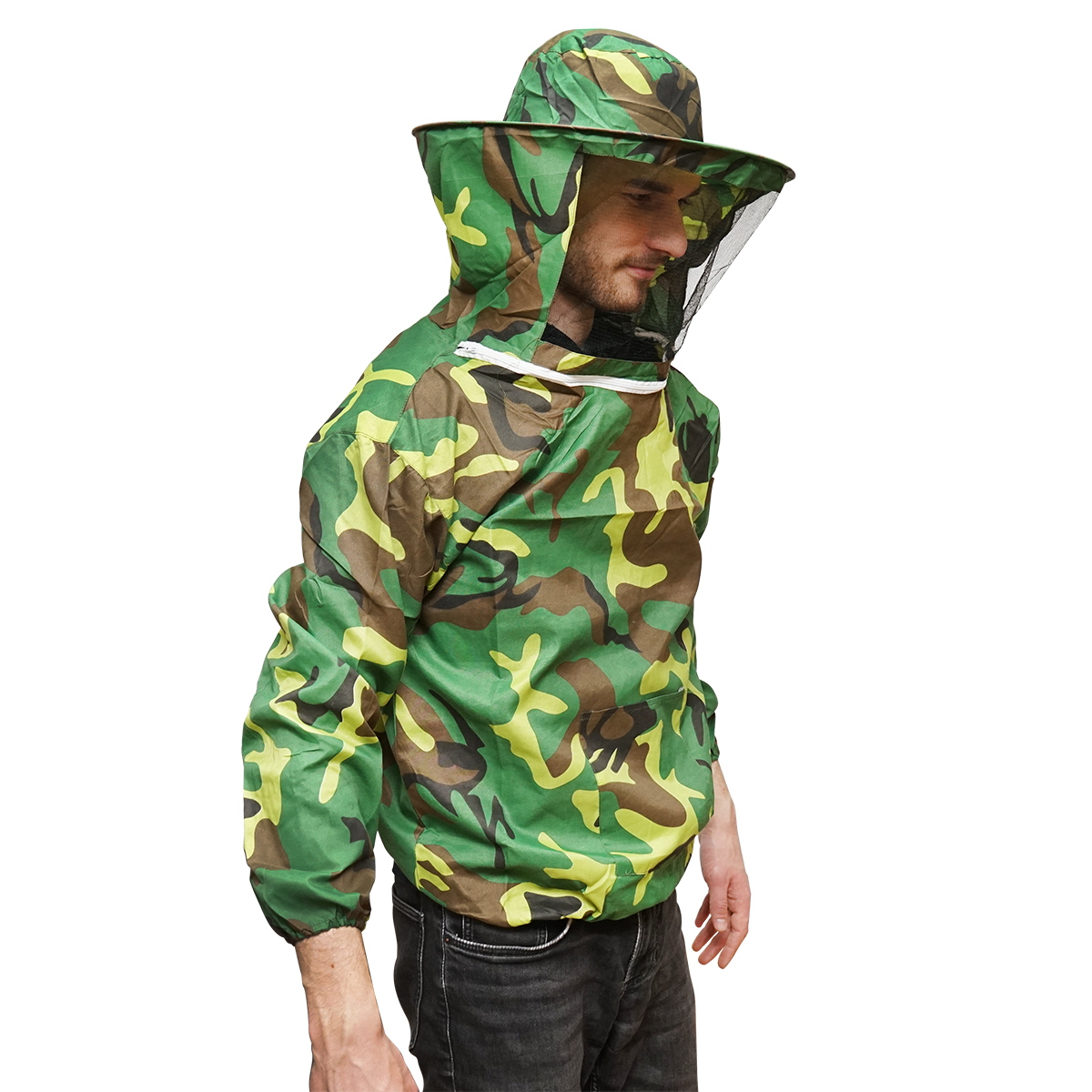 Bluza apicola tip camuflaj marimea L cu masca protectie - imagine 2