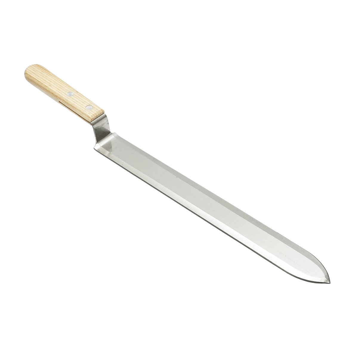 Cutit aplicol din inox lama dreapta si maner din lemn 400mm - imagine 2