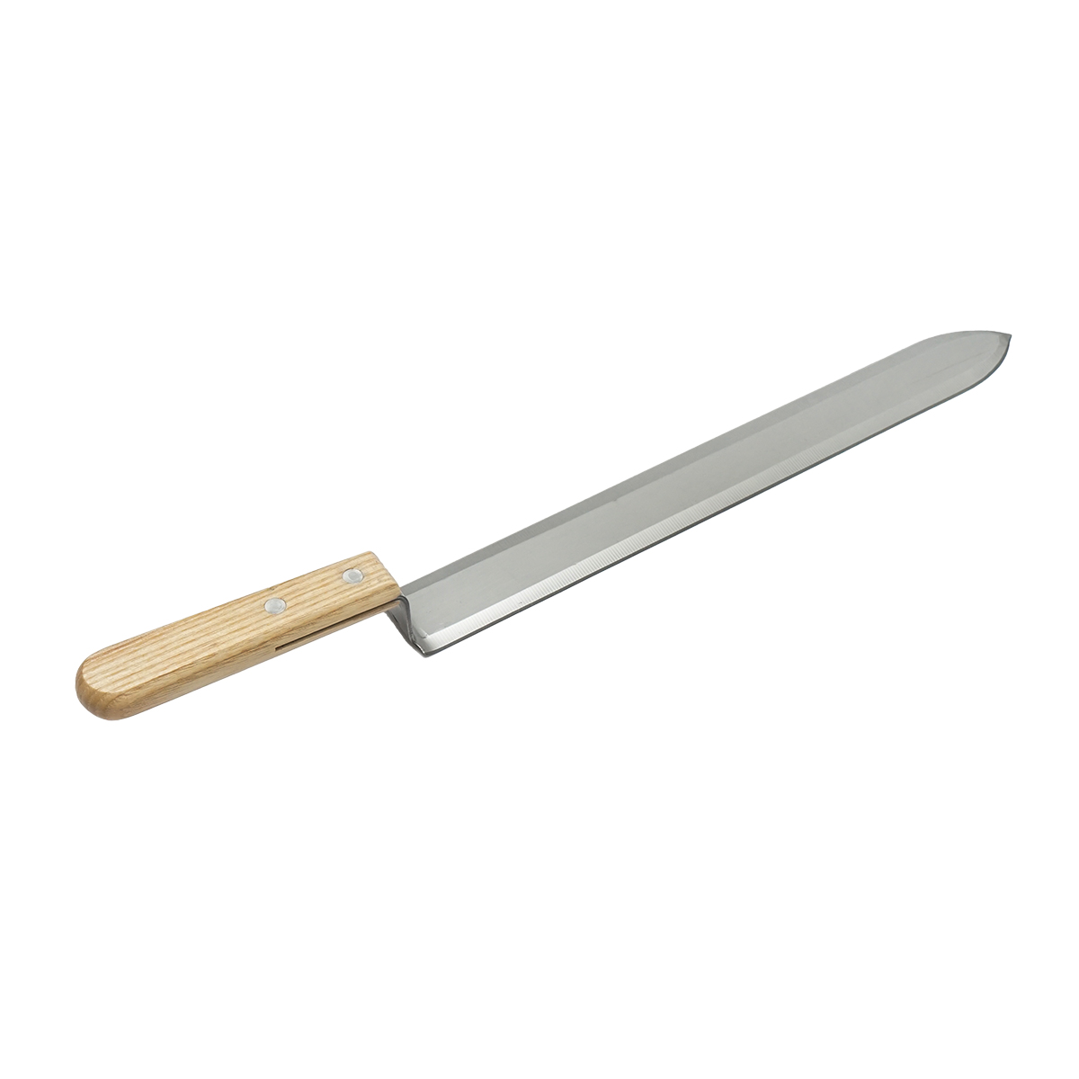 Cutit aplicol din inox lama dreapta si maner din lemn 400mm - imagine 3