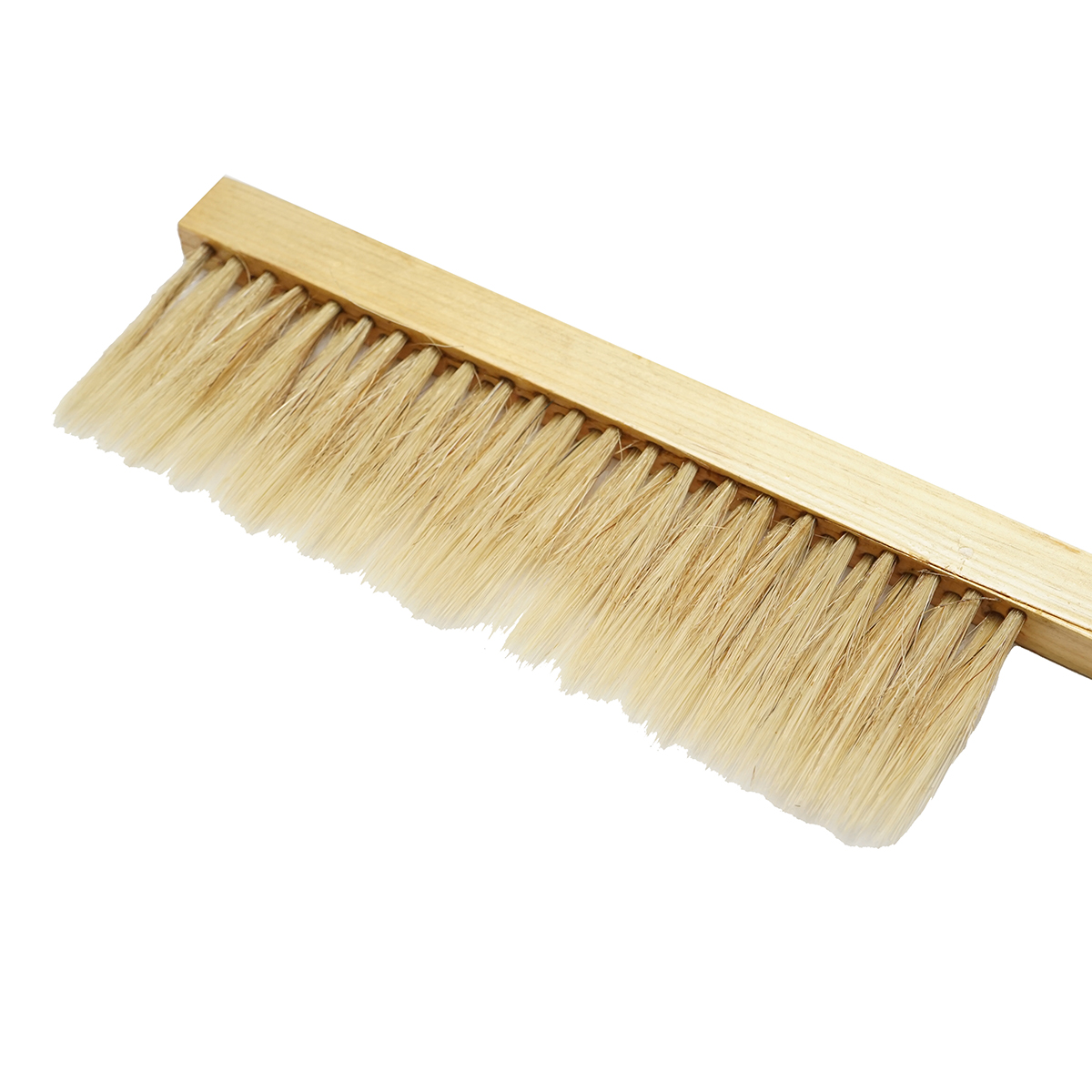 Perie apicola rand dublu din coada de cal cu maner din lemn 410x80mm - imagine 4