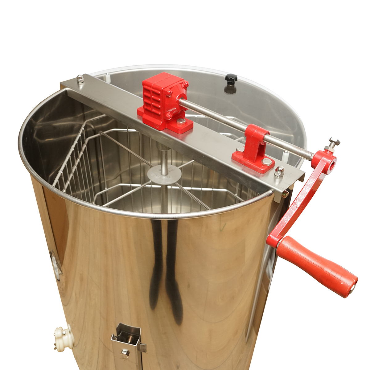 Centrifuga manuala apicola, extractor miere din inox cu 4 rame - imagine 3