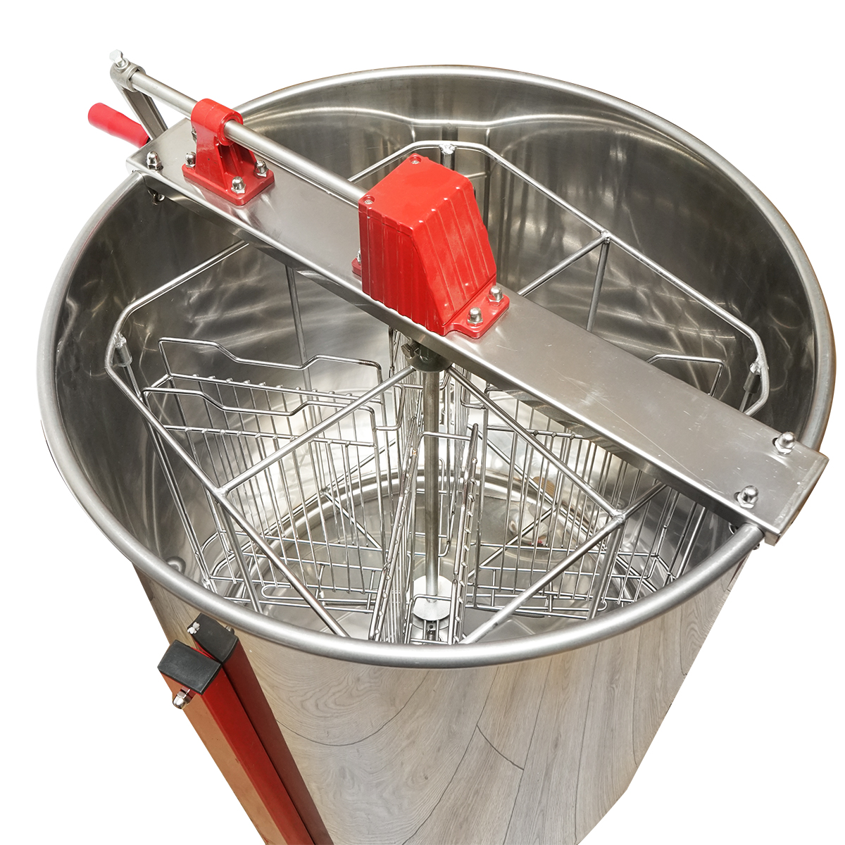 Centrifuga manuala apicola, extractor miere din inox cu 4 rame - imagine 5