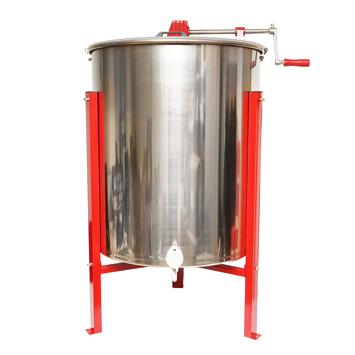 Centrifuga manuala apicola, extractor miere din inox cu 4 rame