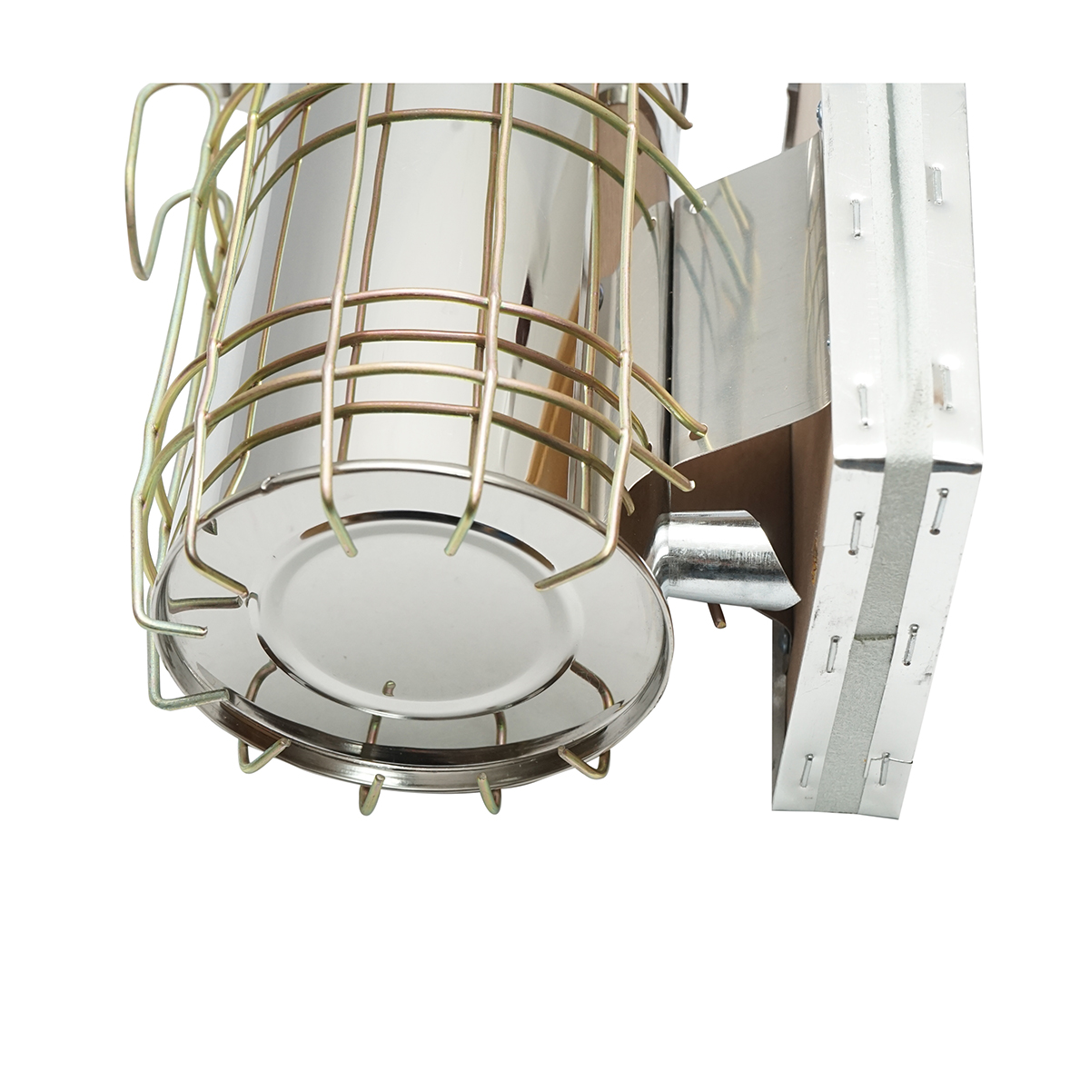 Afumator albine din inox cu cilindru scut termic si burduf din piele 250mm - imagine 6