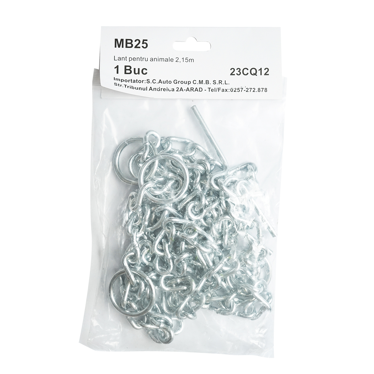 Lant din otel zincat 2.15m pentru animale - imagine 2