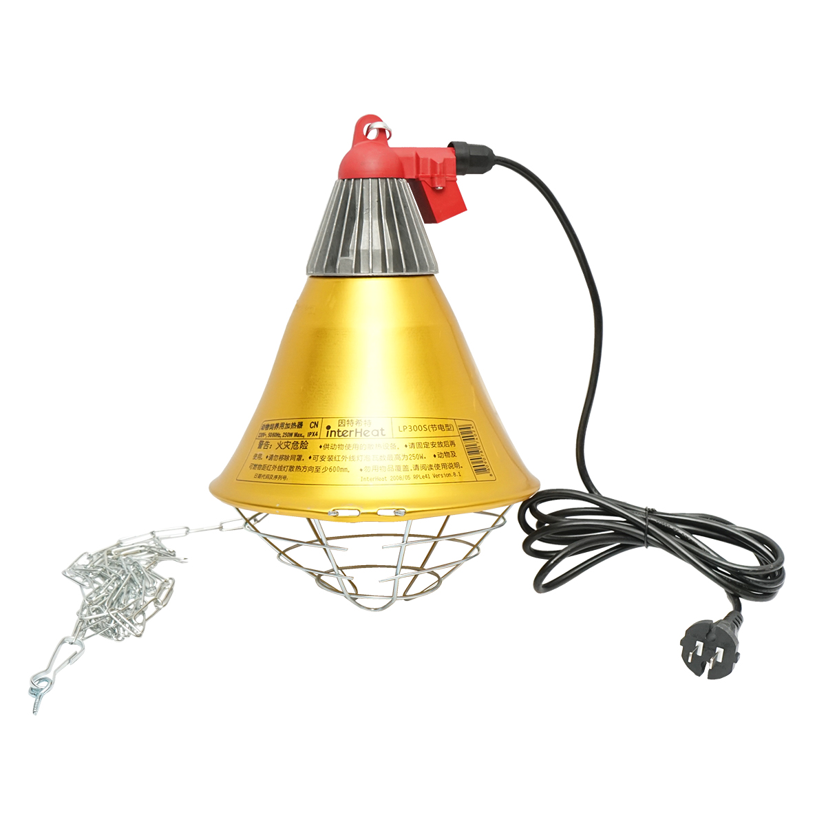 Lampa incalzire cu infrarosu 21.5cm pentru pui, animale, 230V - imagine 2