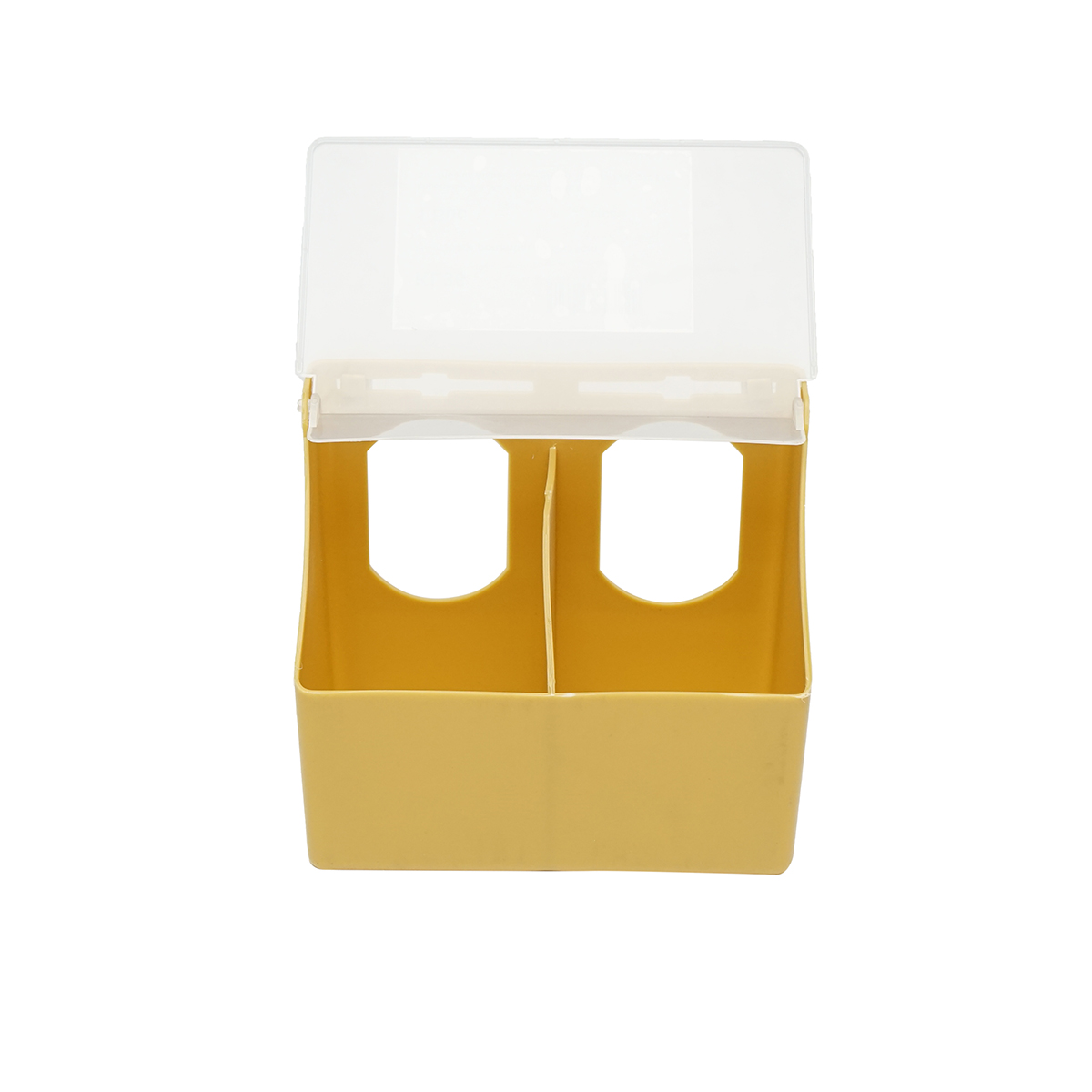 Hranitoare porumbei din plastic rabatabila, 2 compartimente 16x9x14cm - imagine 2