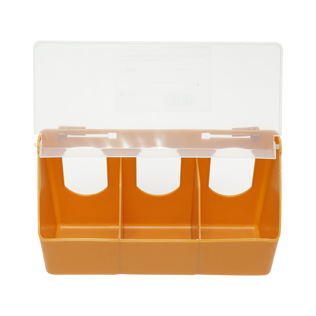 Hranitoare porumbei din plastic rabatabila, 3 compartimente 25x9x14cm - imagine 3