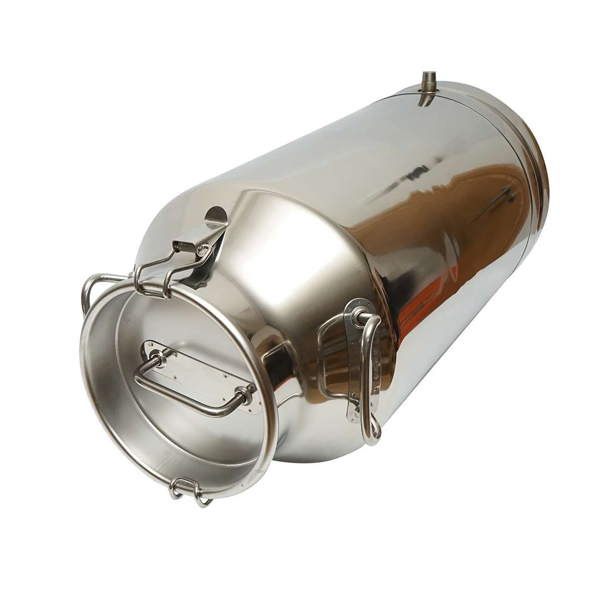 Bidon de inox pentru lapte cu capac 50L cu robinet aparat de muls vaci Breckner Germany - imagine 2