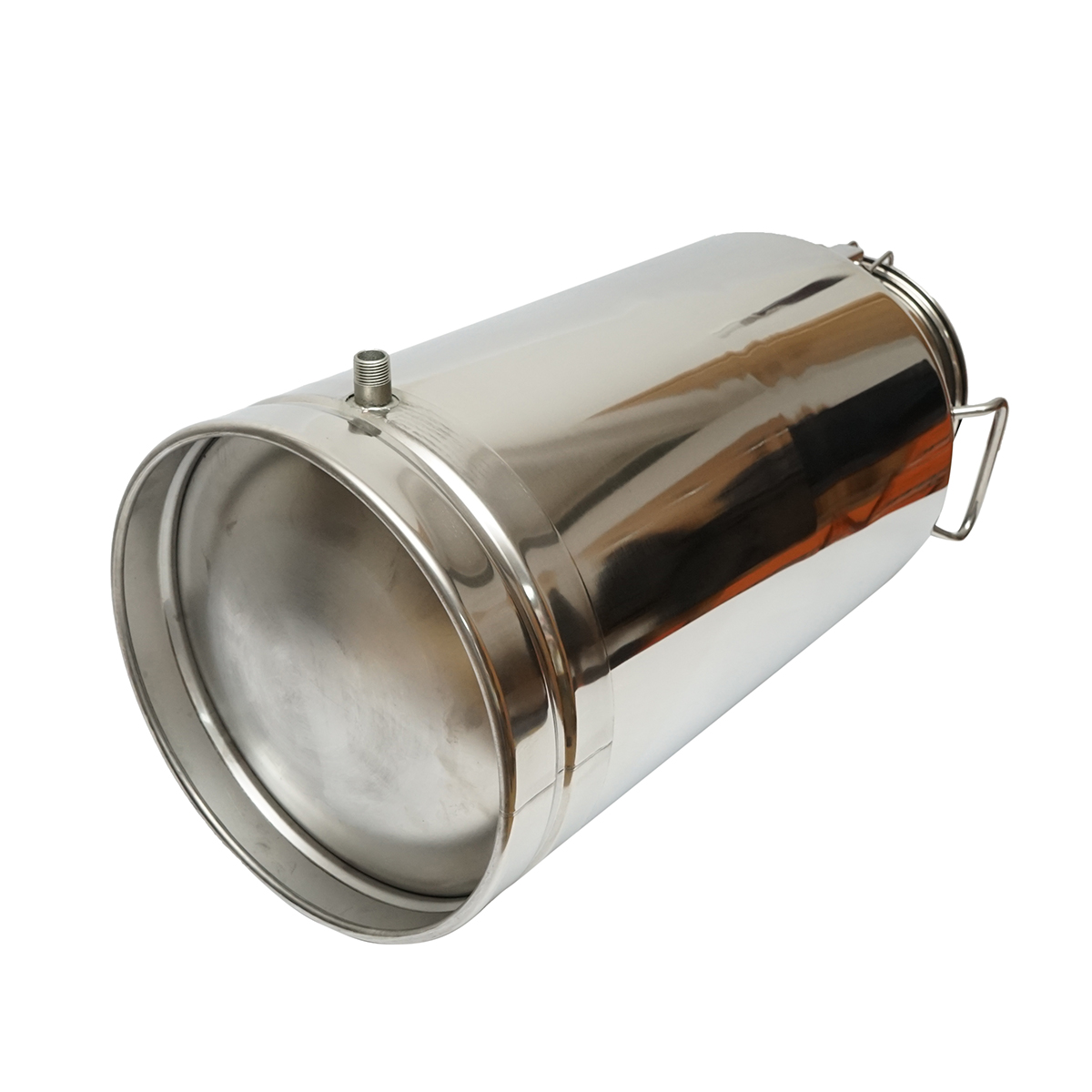 Bidon de inox pentru lapte cu capac 50L cu robinet aparat de muls vaci Breckner Germany - imagine 3