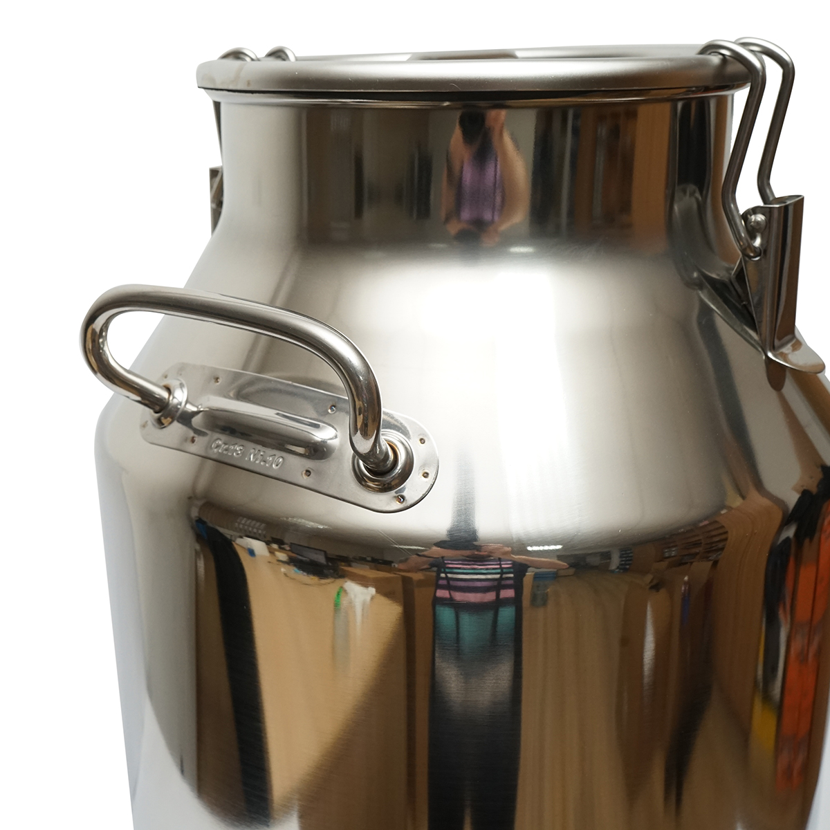 Bidon de inox pentru lapte cu capac 50L cu robinet aparat de muls vaci Breckner Germany - imagine 6