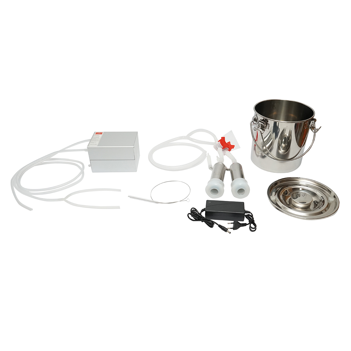 Aparat de muls 60W, 220V cu 1 post pentru vaci, bidon inox 5L - imagine 2