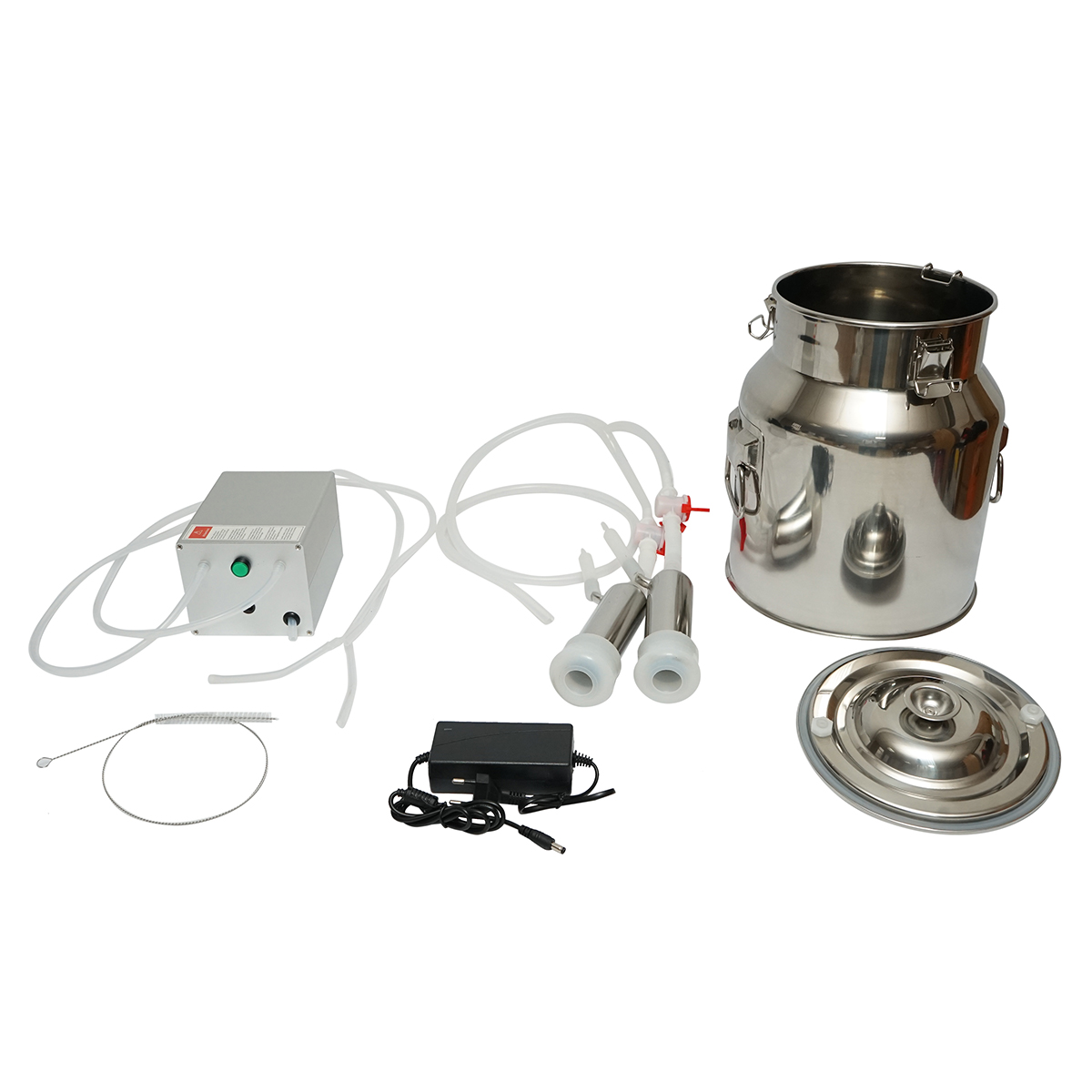 Aparat de muls 60W, 220V cu 1 post pentru vaci, bidon inox 14L - imagine 2