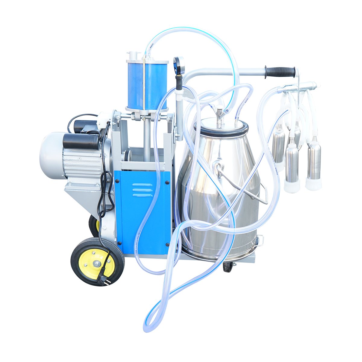 Aparat de muls vaci 1 post 550W, 220V bidon inox 25L, grup de muls cu 4 mansoane, presiune vid 45-50 kPa, pulsatii 60-80 cpm - imagine 4