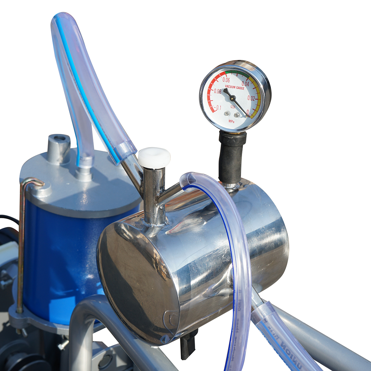 Aparat de muls oi si capre 1 post 550W, 220V bidon inox 25L, grup de muls cu 2 mansoane, presiune vid 45-50 kPa, pulsatii 60-80 cpm - imagine 11