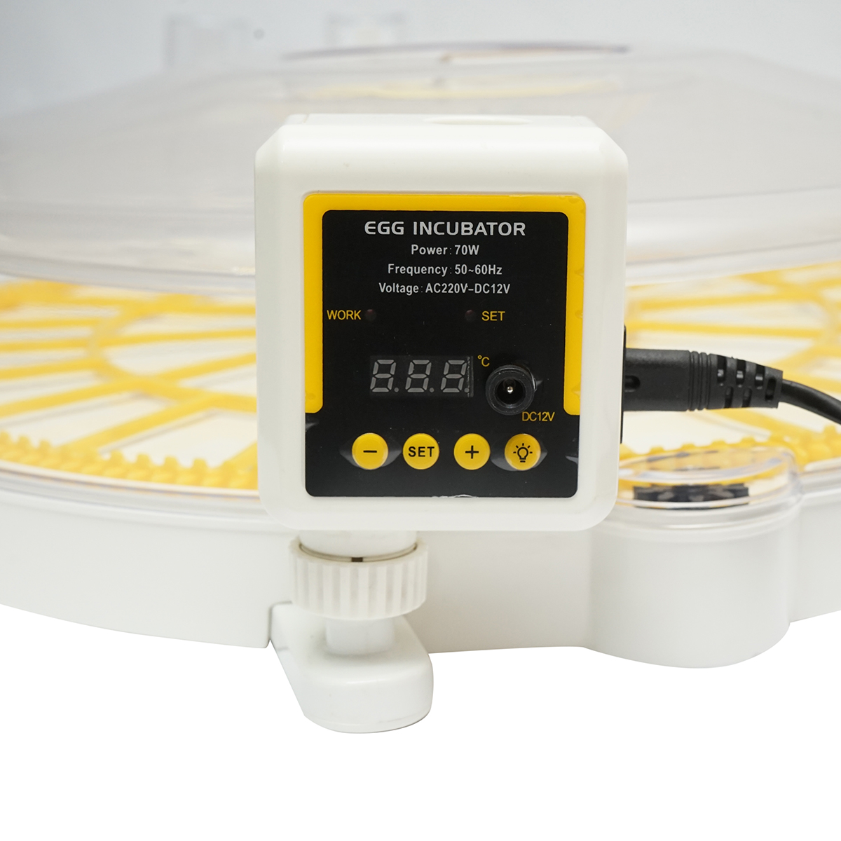 Incubator automat 35 oua 70W, 12V-220V cu rotire automata, control temperatura, umiditate, afisaj digital - imagine 5