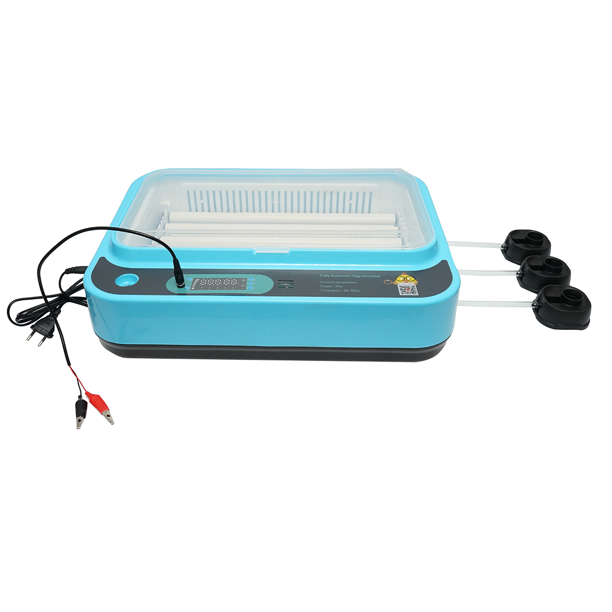 Incubator automat 36 oua 80W, 12V-220V, rotire automata, control temperatura, umiditate, afisaj digital