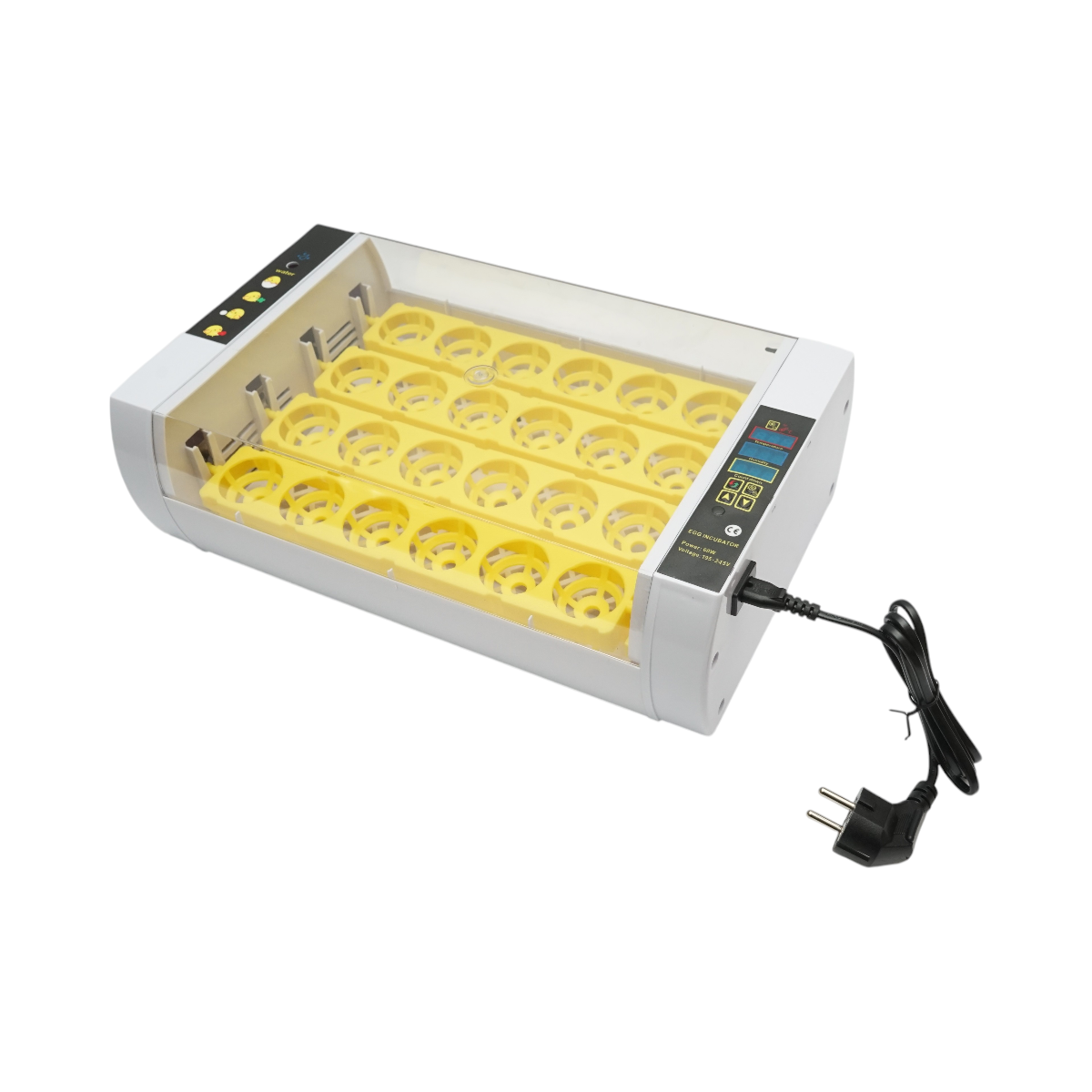 Incubator automat 24 oua 60W,  220V cu rotire automata, control temperatura, umiditate, afisaj digital - imagine 3