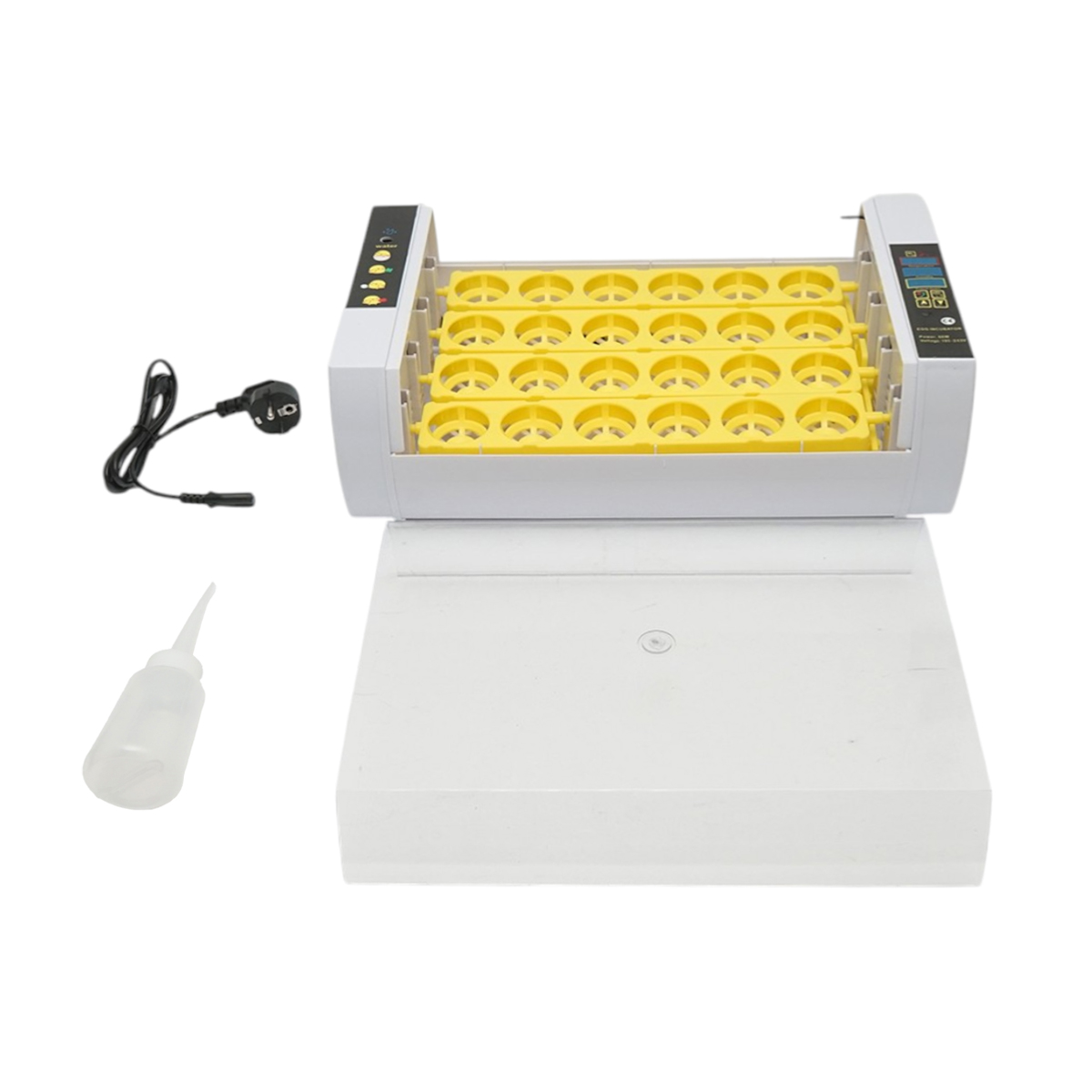 Incubator automat 24 oua 60W,  220V cu rotire automata, control temperatura, umiditate, afisaj digital - imagine 2