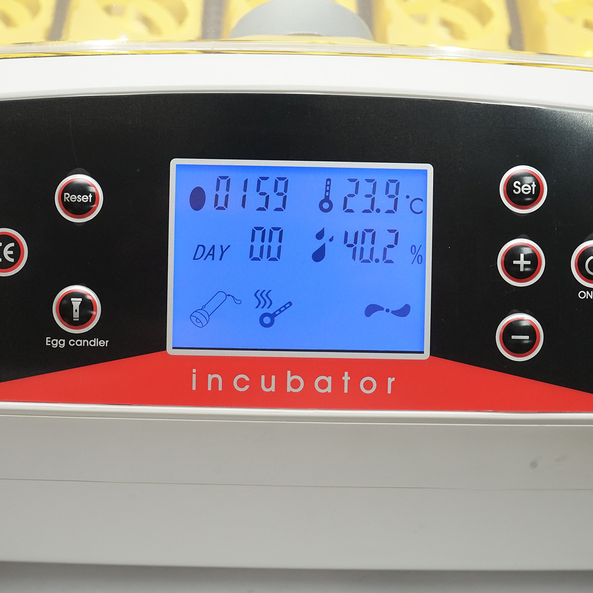 Incubator automat 42 oua 220V cu rotire automata, control temperatura, umiditate, afisaj digital, tava iluminata LED - imagine 7