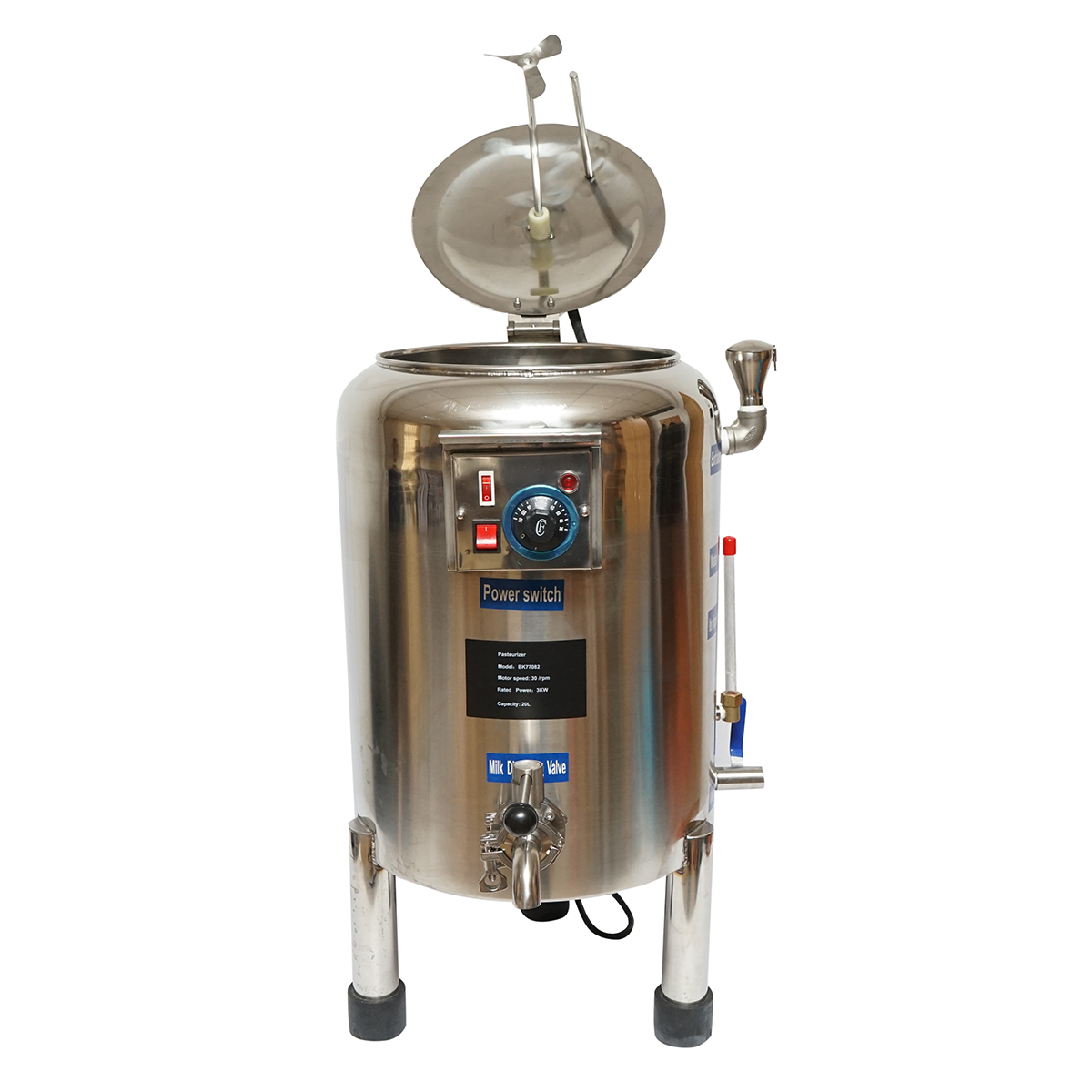 Aparat automat de pasteurizare din inox pentru lapte, sucuri, capacitate 20L 305x350x300mm - imagine 4