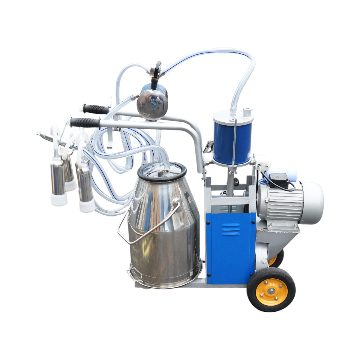 Aparat de muls vaci 1 post 550W, 220V bidon inox 25L, grup de muls cu 4 mansoane, presiune vid 40-50 kPa, pulsatii 64 cpm - imagine 2