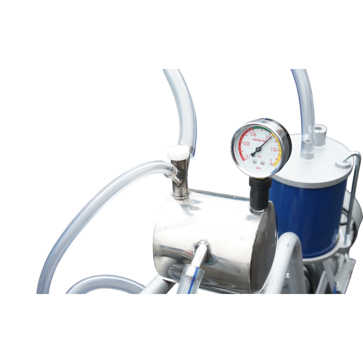 Aparat de muls vaci 1 post 550W, 220V bidon inox 25L, grup de muls cu 4 mansoane, presiune vid 40-50 kPa, pulsatii 64 cpm - imagine 7