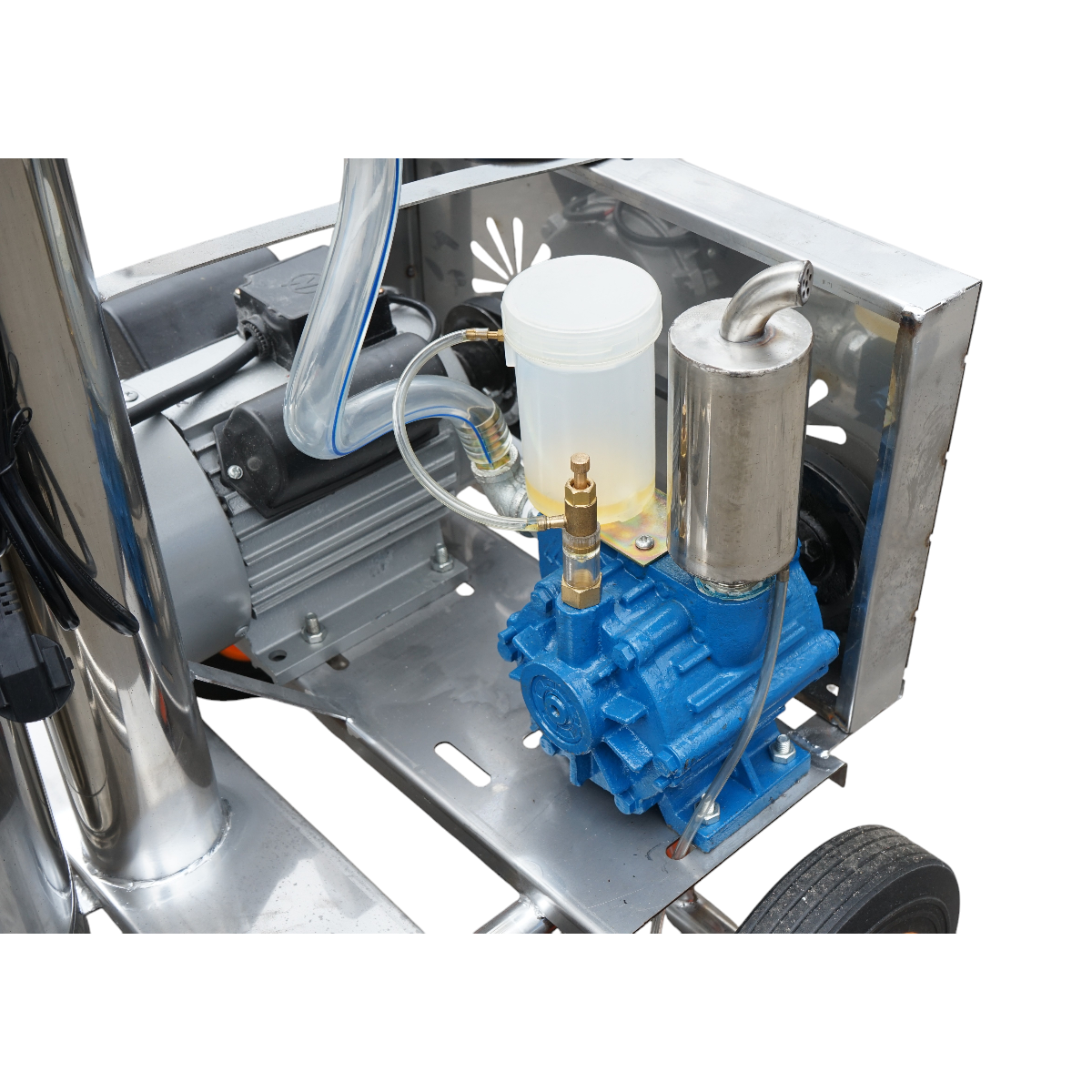 Aparat de muls oi 1 post 750W, 220V bidon inox 25L, grup de muls cu 2 mansoane, presiune vid 40-50 kPa, pulsatii 60-80 cpm - imagine 7