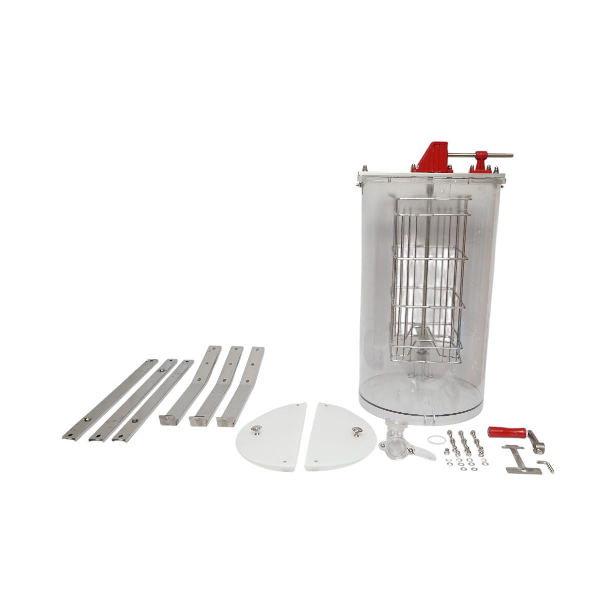 Centrifuga manuala apicola, extractor miere transparent cu 2 rame - imagine 3