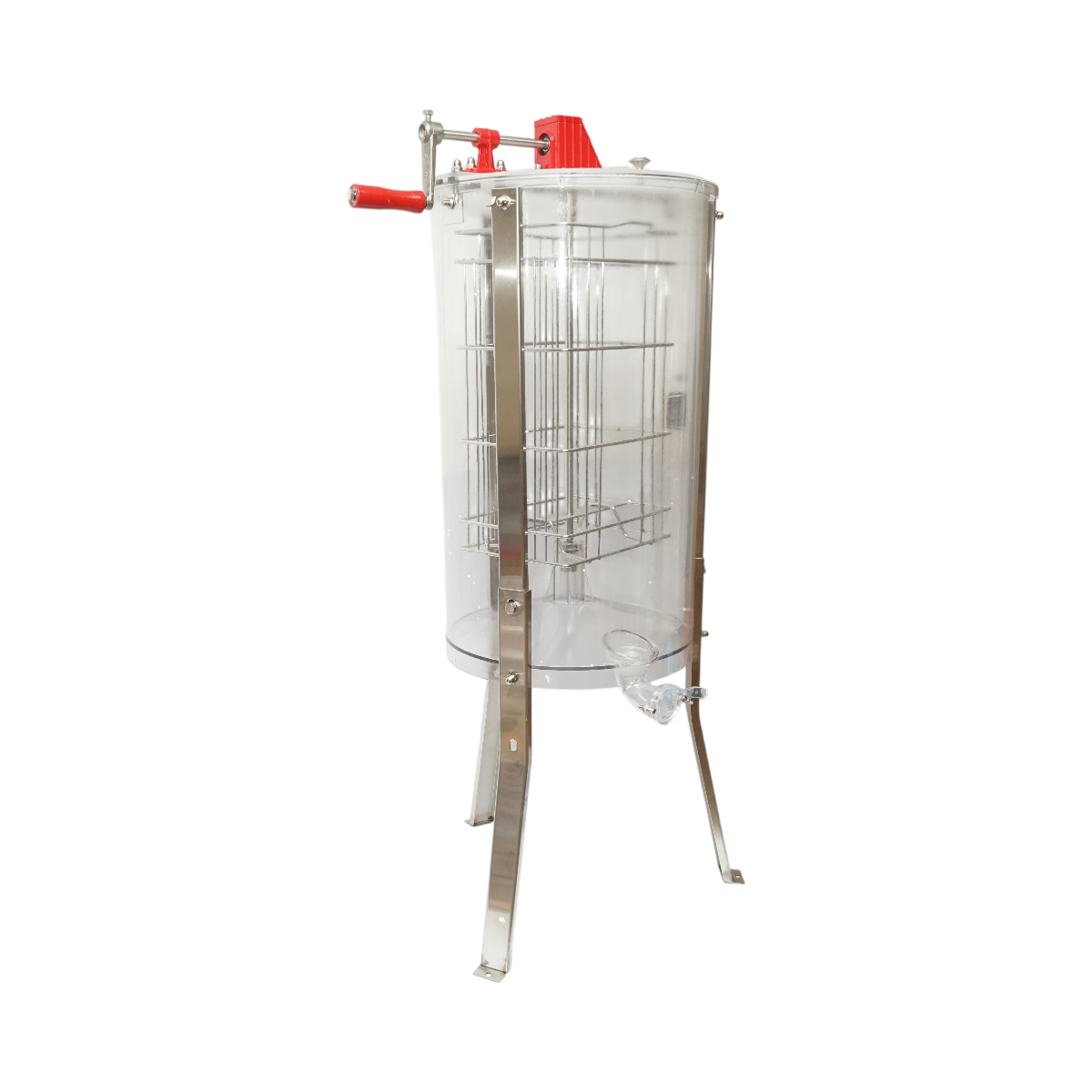 Centrifuga manuala apicola, extractor miere transparent cu 2 rame - imagine 2