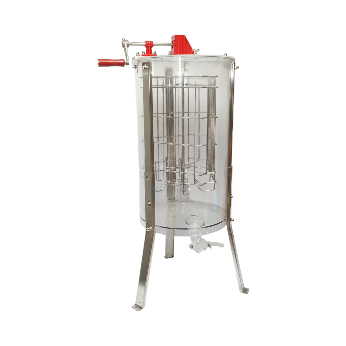 Centrifuga manuala apicola, extractor miere transparent cu 3 rame - imagine 2